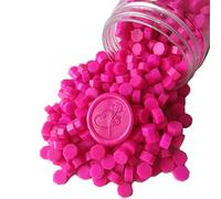 400 piezas de cuentas de cera para sello, cuentas de sello de cera PORXFLY ideales para invitaciones de boda, paquetes de vino, sobres de tarjetas, envoltorio de regalo (Rosa roja)