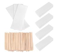 400 Piezas De Papel De Cera Caliente Para Depilación, Equipado Con 100 Piezas De Astillas De Madera Para Raspar, Herramientas De Depilación, Herramientas Para El Cuidado De La Belleza, Etc.