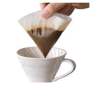 400 piezas de papel de filtro de café eficiente V01/V02 para café de goteo a mano y cafetera americana (200 unidades, blanco, V02 (2-4 porciones))