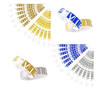 400 piezas de pulseras de evento, pulseras VIP de color, pulseras de papel, pulseras de papel de color, utilizadas para la entrada de eventos, fiestas de fin de año(4 colores)