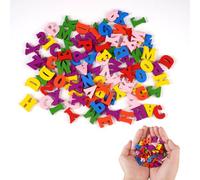 400 Piezas Letras de Madera Coloridas (A-Z) Mezcla Aleatoria 15mm Alfabeto Completo en Madera sin Agujeros Reutilizable Ideal para Manualidades, Decoración, Aprendizaje Infantil y Proyectos DIY