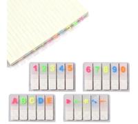 400 Piezas Marcapaginas Adhesivos, Posits para Libros, Etiquetas con Índice de Símbolos Alfanuméricos, Marcadores Marca Pagina, Post It para Libros, Índices Sticky Tabs Notes