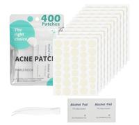 400 Piezas Parches Granos, Pimple Patches | Acne Patch, Redondas Transparentes para Granos Pegatinas Grano Cara Acné Invisibles Hidrocoloides con 10 Toallitas con Alcohol y Pinzas