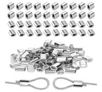 400 Piezas Virolas de Aluminio M2 Manguito de Bucle de Aluminio Casquillos de Aluminio Mangas de Aluminio para 2mm Cuerda de Alambre