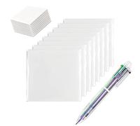400 PZS Notas Adhesivas Transparentes,Postit Transparentes Para Refrigeradores,Notas Adhesivas Removibles Translúcidas,Notas Autoadhesivas Transparente