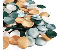 400 Pzs Pétalos de Flores, Pétalos de Rosa de Seda de 4 Colores Pétalos de Niña de Las Flores para Decoraciones de Mesas de Pasillos de Bodas y Despedidas de Soltera (Combinación Verde)
