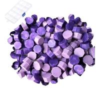 400 Sello Lacre Cera de Sellado Octagonal Perlas Morado Sello Cera para Sellar y Decorar Cartas e Invitaciones