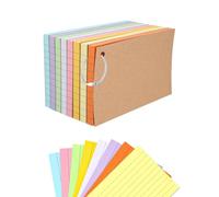 400 tarjetas de memoria rayadas de 12,5 x 7,6 cm, tarjetas flash, tarjetas de índice, tarjetas de vocabulario, tarjetas de moderación, tarjetas de memoria flash en 8 colores, para estudiar, oficina