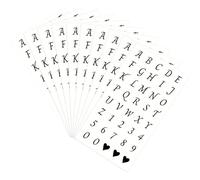 400 tatuajes temporales en 10 hojas, pegatinas temporales negras, pegatinas falsas para tatuajes adhesivos, para adultos, incluye letras, números, patrón de corazón, hombre, mujer, festival