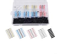 400-tlg Lötmuffen Set Schrumpfverbinder Wasserdicht mit Lötiring für Kabelquerschnitt 0.25-6mm² 26-10 AWG für Auto Elektronik