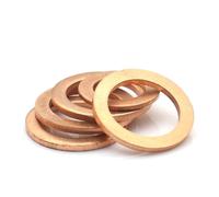 400 Uds M3-M20 arandelas planas de cobre anillos sellado juntas Metal recocido for instrumentos marinos para Tornillos y Pernos Roscados(M6x10x2)