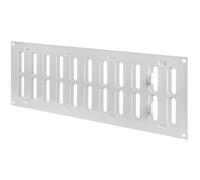 400 x 150 mm / 40 x 15 cm - color blanco - rejilla de ventilación ajustable con protección contra insectos - Aplicaciones de ventilación, cubierta de ventilación interior y exterior - diseño de lamas.