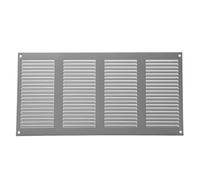 400 x 200 mm / 40 x 20 cm - rejilla de ventilación gris con protección contra insectos - aplicaciones de ventilación - cubierta de ventilación interior y exterior - diseño de lamas.