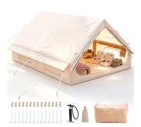 400 x 300 x 210 cm, tienda de campaña hinchable para 4 - 10 personas, gran tienda de campaña para exteriores con bomba de aire y ventana de malla, Oxford 420D, resistente al agua 3000 mm y UV50+ para