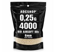 4000 Bolas Bio Airsoft 0,25 g - 6 mm - AEG, AEP, Gas, CO2 y Muelle
