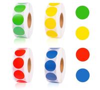 4000 Piezas Gomets Colores Surtidos, 13mm Pegatinas Redondas Colores, Pegatinas Redondas Adhesivos, Codificación Etiquetas para Ordenar en La Oficina, Marcar en El Calendario, Manualidades
