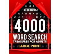 4000 Word Search Treasures for Adults: Big Book of 200 Large Print Puzzle Games to Relax and Recharge