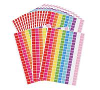 40000 piezas Etiquetas de Colores Rectangulares, 3/4 Pulgadas Etiquetas de Colores Adhesivas Pegatinas Colores Cuadradas Extraíbles para Planificador Etiquetado Libros Oficina (Multicolor)