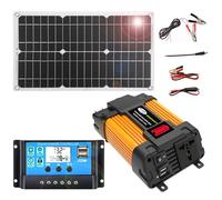 4000W Off-Grid Solar Panel Kit with 18W Monocrystalline Panel, Dual Ports for Camping and Emergency Power(110V)