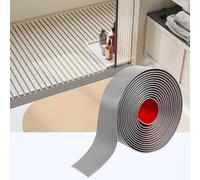 400cm*5cm Tapajuntas Suelo Adhesivo, PVC Perfil de Transición para Suelo, Tira de Umbral se Utilizan para Conectar Huecos de Suelo, Transiciones de Umbral de Alfombras(Nuevo Gris)