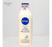 NIVEA Loción corporal de aloe y cuidado, crema corporal con suero de cuidado profundo para 72 horas de hidratación, loción corporal con ácido hialurónico puro y aloe vera de origen natural (400 ml)