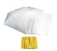400PCS Bolsas de Celofán Pequeñas 7 x 10 cm, Bolsas Transparentes Pequeñas de OPP con Cierres Twist, Bolsas Transparentes Aptas para Alimentos para Dulces, Repostería y Regalos, Bolsitas para Caramelo