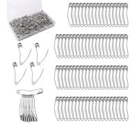 400uds Imperdible Curvo, 3,8cm Alfileres de Seguridad Imperdibles de Seguridad Doblados Imperdibles para Coser para Acolchar Tejer Coser Manualidades
