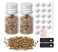 400unids gasolina encendedor piedras de fuego conjunto, reemplazo encendedor pedernales, universal alighter pedernal con fusible goma sellos algodón y fieltro para reparaciones la mayoría
