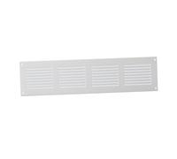 400x100mm Rejilla de Ventilación con Mosquitera - Rejillas de Aireación Metálicas - Acero, Blanco