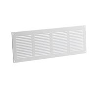 400x150mm Rejilla de Ventilación con Mosquitera - Rejillas de Aireación Metálicas - Acero, Blanco