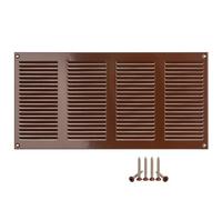 400x200mm Metalica Rejilla de Ventilación con Mosquitera - Marrón