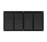 400x200mm Rejilla de Ventilación con Mosquitera - Rejillas de Aireación Metálicas - Acero, Antracita