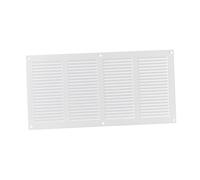 400x200mm Rejilla de Ventilación con Mosquitera - Rejillas de Aireación Metálicas - Acero, Blanco