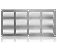 400x200mm Rejilla de Ventilación de Acero Inoxidable con Mosquitera - Rejillas de Ventilación Metálicas