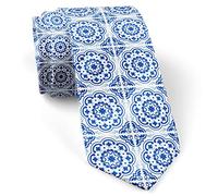 403 Corbatas De Hombre Azulejos Azulejo Portugués Corbata Formal Corbata Flaca Extralarga Corbata De Boda Para Trabajo Hombre Negocios