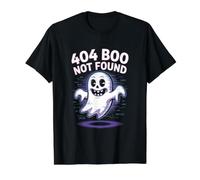 404 Boo no Encontrado Humor fantasmal Camiseta gráfica económica, Hombre, Negro, S
