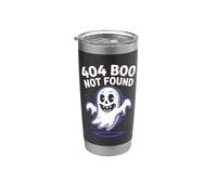 404 Boo no encontrado humor fantasmal Vaso térmico de acero inoxidable de doble pared