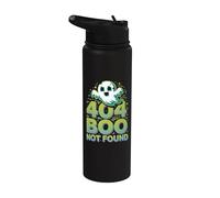 404 Boo Not Found Ghost Humor de Halloween Stainless Steel Insulated Water Bottle