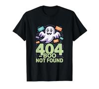404 Boo Not Found Ghost Programmer Broma Camiseta gráfica económica, Hombre, Negro, M