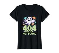 404 Boo Not Found Ghost Programmer Broma Camiseta gráfica económica, Mujer, Negro, M