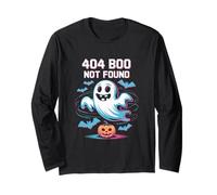 404 Boo Not Found Humor Fantasma de Halloween Manga Larga