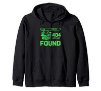 404 Cat Not Found Pixel Art Glitch Error Divertido Felino Sudadera con Capucha