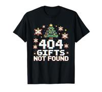404 Christmas Not Found Gamer Pixel Tree Fgly Holiday Camiseta