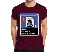 404 Dirndl Not Found Oktoberfest Wiesn - Camiseta para hombre, granate, XL
