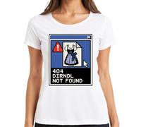 404 Dirndl Not Found Oktoberfest Wiesn - Camiseta para mujer, Blanco, L