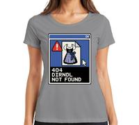 404 Dirndl Not Found Oktoberfest Wiesn - Camiseta para mujer, gris, M