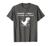 404 Error Disfraz No Encontrado Camisa Divertido Halloween Internet Camiseta, Hombre, Asfalto, 4XL