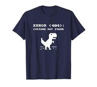 404 Error Disfraz No Encontrado Camisa Divertido Halloween Internet Camiseta, Hombre, Azul Marino, XL
