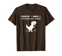 404 Error Disfraz No Encontrado Camisa Divertido Halloween Internet Camiseta, Hombre, Marrón, XL