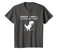 404 Error Disfraz No Encontrado Camisa Divertido Halloween Internet Camiseta, Niños, Asfalto, 8 años